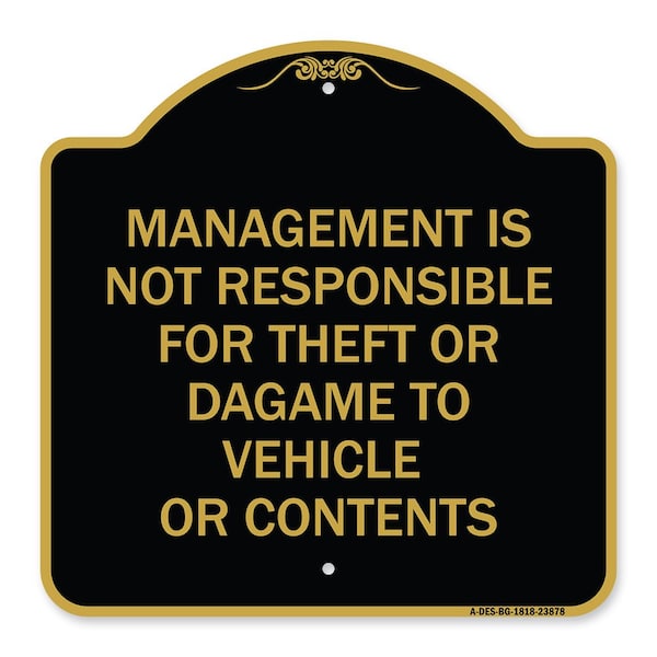 Signmission Management Is Not Responsible for Theft or Damage to Vehicles or Contents, A-DES-BG-1818-23878 A-DES-BG-1818-23878 - main